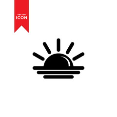 Obraz premium Sun icon vector. Brightness icon. Summer icon. Trendy design on white background.