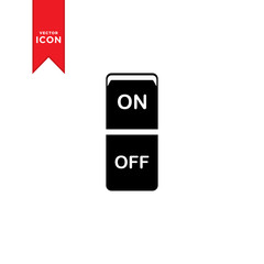 On/off Toggle switch button icon vector. Trendy flat design style on white background.