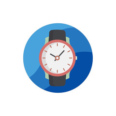 Wristwatch Vector Icon Filled Outline Illustration.