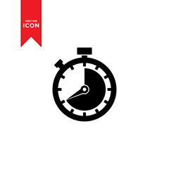 Stopwatch icon vector. Trendy flat design style on white background.