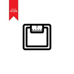 Weight Scale icon vector. Weighing machine icon . Flat design style on white background.