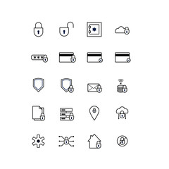 Security and safe padlock icon set