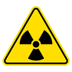 Radiation sign. Warning symbol. Radioactive vector flat icon