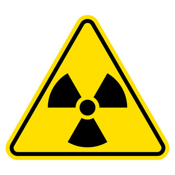 Radiation sign. Warning symbol. Radioactive vector flat icon