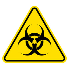 Biohazard sign. Danger symbol. Vector flat icon