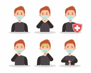 coronavirus 2019-nCoV. wuhan virus china.group of people vector illustration isolated white background