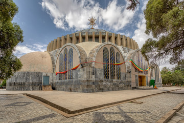 Church of Our Lady St. Mary of Zion, the most sacred place for all Orthodox Ethiopians in Axum, Ethiopia.