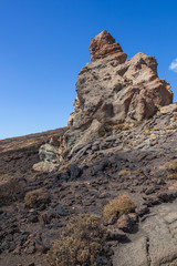 Fototapeta na wymiar Amazing lava formations in the Teide National Park, Tenerife, Canary Islands, Spain.