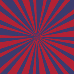 Rays background. Usa colors with grunge - Vector