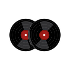 long play vinyl musical instrument isolated icon