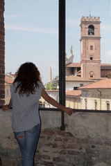 turista in vacanza a Vigevano - Italia