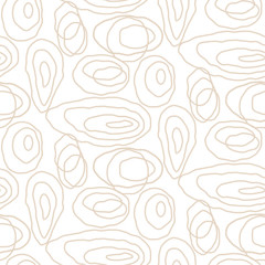 Abstract beaded lines in circles texture. Vector background seamless pattern design.