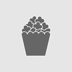 Popcorn snack vector icon illustration