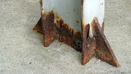 Old iron posts that rust.