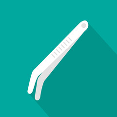 Tweezers icon. Flat illustration of tweezers vector icon for web design