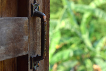 The window of the house opening to nature