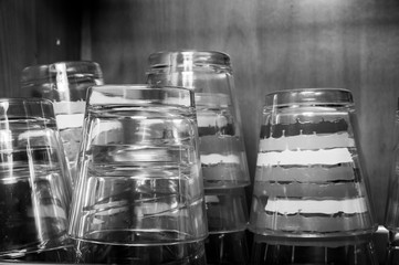 Drinking in the restaurant after cleaning glasses