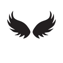 Wings icon on white background