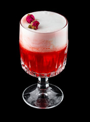 Exquisite original cocktails on a black background.
