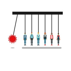 illustration, corona virus attack, vector design