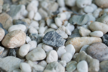 Random close up of some multi colored pebbles.