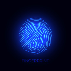 Fingerprint. Vector illustration.