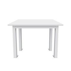White table. Vector illustration.