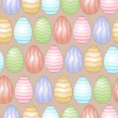 Easter eggs  pattern. Colorful holiday background. Beautiful Easter texture.