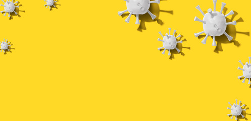 Viral epidemic influenza and Coronavirus Covid-19 concept