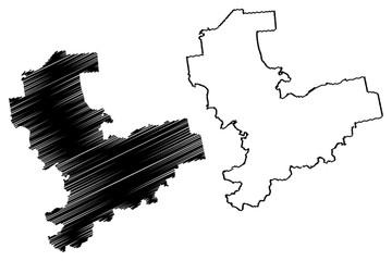 Vecumnieki Municipality (Republic of Latvia, Administrative divisions of Latvia, Municipalities and their territorial units) map vector illustration, scribble sketch Vecumnieki map