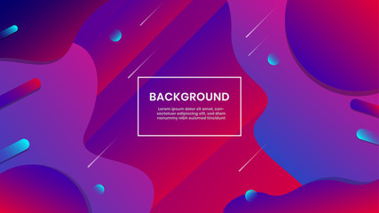 Colorful abstract background design, with geometric shape and gradient color composition. Design for backdrop, presentation, banner etc.