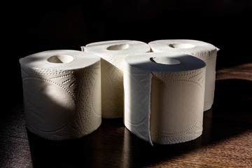 rolls of toilet paper