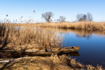 Rzeka Narew. Wiosna nad Narwią. Podlasie. Polska © podlaski49