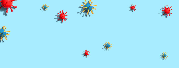Viral epidemic influenza and Coronavirus Covid-19 concept