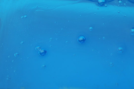 Sample Of Blue Cosmetic Gel As Background, Closeup