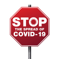 Stop the Spread of COVID-19 Illustration