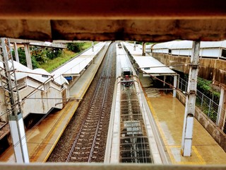 Concrete perspective from a subway rail in Brazil