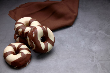 delicious group of sweet donuts.