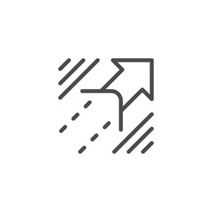Digital control line outline icon