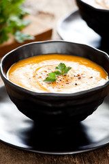 Bowl Of Homemade Pumpkin Soup