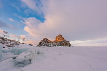 A stunning sunrise over Lake Baikal, Russia.