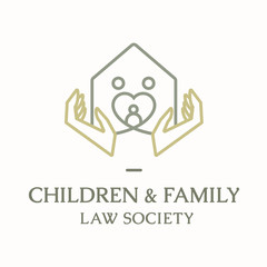 Law society logo, family assistance logo, family unit vector