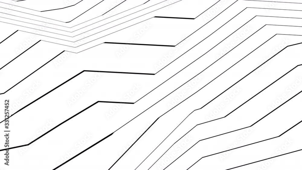 Poster abstract background, motion design with distorted lines, seamless looped 4k animation