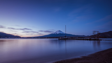 Fototapeta na wymiar Lake Fuji Mountain View Background