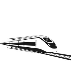 Fototapeta premium Black and white High Speed Commuter Train