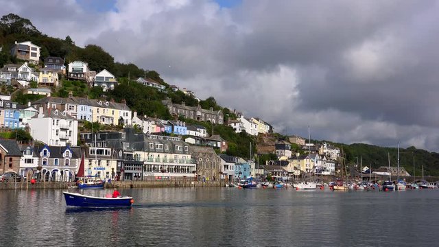 Pretty harbour Looe in Cornwall England UK 4K