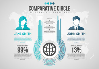Comparative Circle Infographic Layout