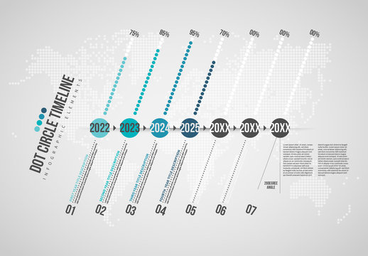 Dot Circle Timeline Infographic Layout