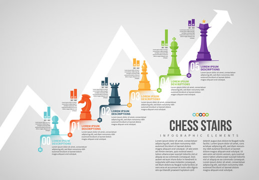 Chess Stairs Infographic Layout