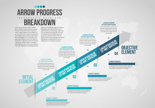 Arrow Progress Breakdown Infographic Layout